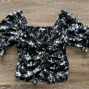 Floral Black Women's Top